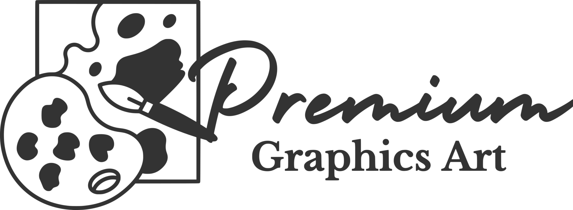 PremiumGraphicsArt.com Logo Dark